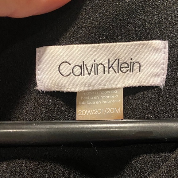 Calvin Klein Black Midi Dress | Size 20W | Sheer Hem | Timeless Elegance - Picture 2 of 10